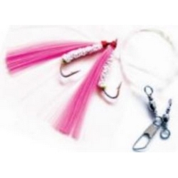 SHRIMP FLY RIG 7/0 FLPNK/WH